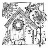 Coloring Pages Cottage Scenic Kids Scenery Color Getcolorings Printable  sketch template