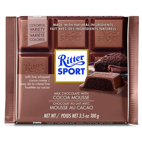 Ritter Sport - Milk Chocolate with Cocoa Mousse, 3.5oz (100g) Bar - myPanier