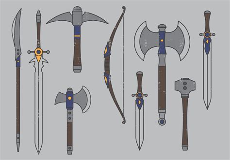 Medieval Weapons 124439 Vector Art at Vecteezy