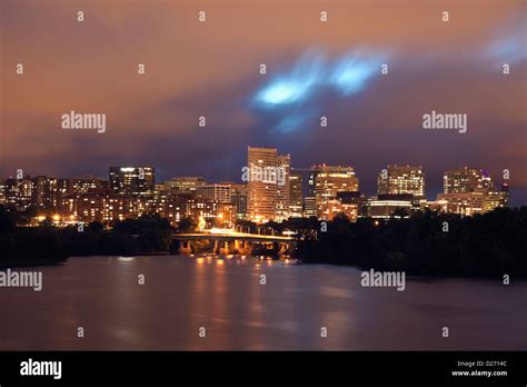 USA, Virginia, Arlington, City skyline at dusk Stock Photo - Alamy