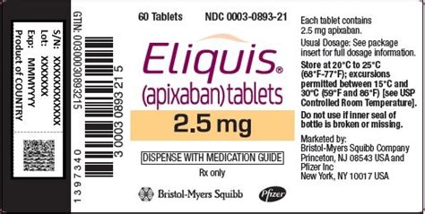 Eliquis - FDA prescribing information, side effects and uses