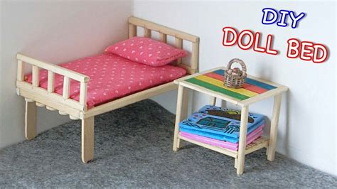 Popsicle stick bed and table | Barbie house furniture, Diy furniture sofa, Diy barbie furniture