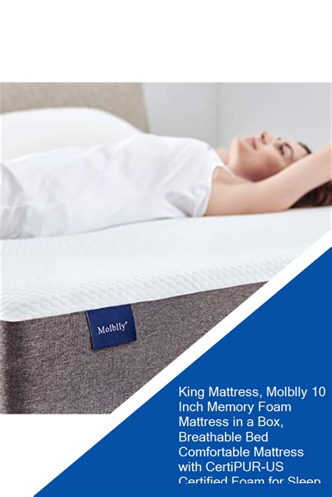 King Mattress, Molblly 10 Inch Memory Foam Mattress in a Box, Breathable Bed Comfortable ...