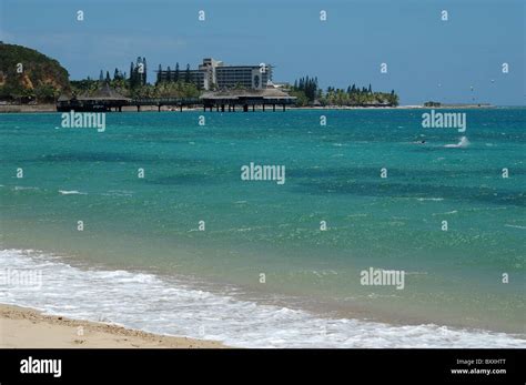 The Roof restaurant at Anse Vata beach, beach station at Noumea, New ...