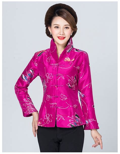 Lovely Butterflies Open Neck Chinese Jacket - Pink - Chinese Jackets ...