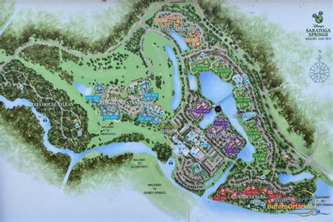 Disney Saratoga Springs Resort Map - Aerial Map and Directions