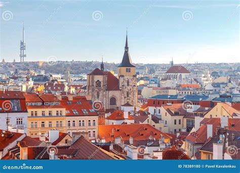 Prague. Aerial View of the City. Stock Photo - Image of europe, republic: 78389180