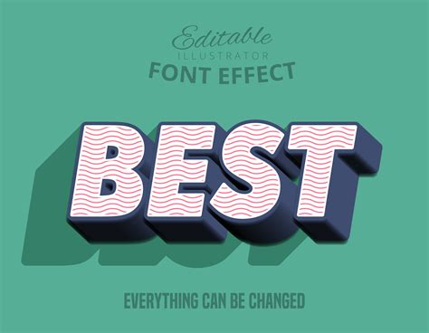 Best 3d raised text effect 698934 Vector Art at Vecteezy