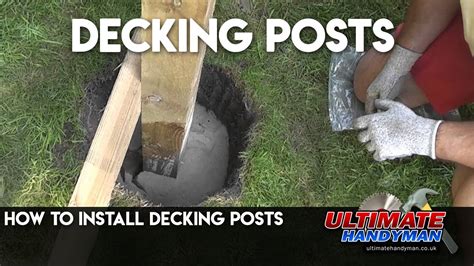 How to install decking posts - YouTube