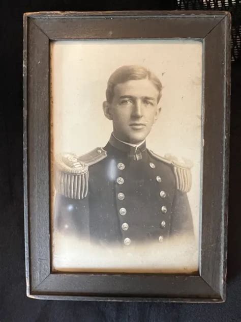 U.S. NAVY OFFICER 1890's-1900's original framed photograph portrait epaulets $28.00 - PicClick
