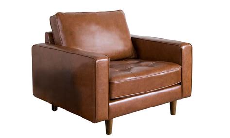 Holloway Mid-Century Leather Armchair Mid Century Leather Armchair ...