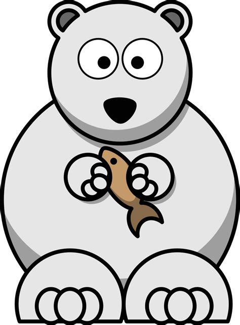 Public Domain Clip Art Image | Cartoon Polar Bear | ID: 13534783812808 | PublicDomainFiles.com