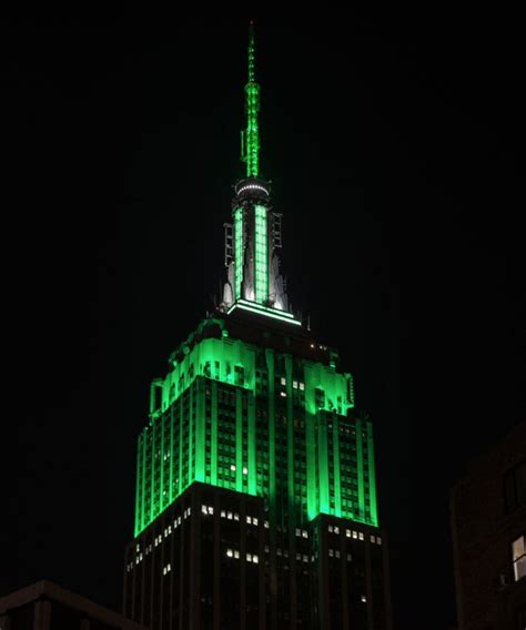 Empire State Building Lights Up for NY Jets Home Opener