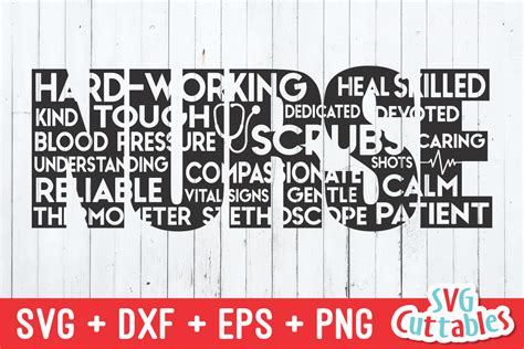 Nurse Word Art | SVG Cut File