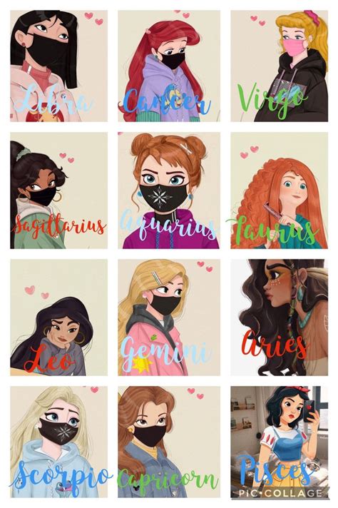 Zodiac Signs as Disney princesses👑 | Disney princess zodiac signs ...