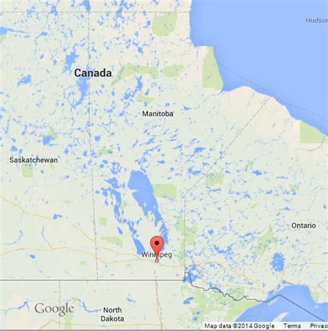 Winnipeg on Map of Manitoba - World Easy Guides