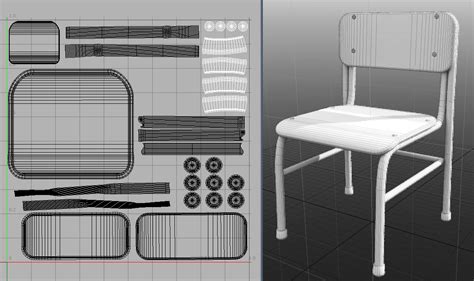 3D School Chair - with 3d file by HumbertTheHorse on DeviantArt