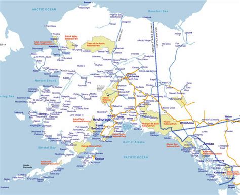 map-of-alaska - Alaska Fishing Lodges