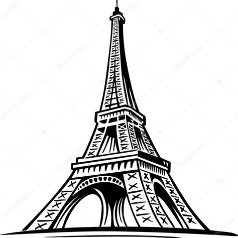 Black And White Eiffel Tower Drawing at GetDrawings | Free download