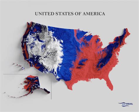 U.S. Shaded Relief Map | Wondering Maps