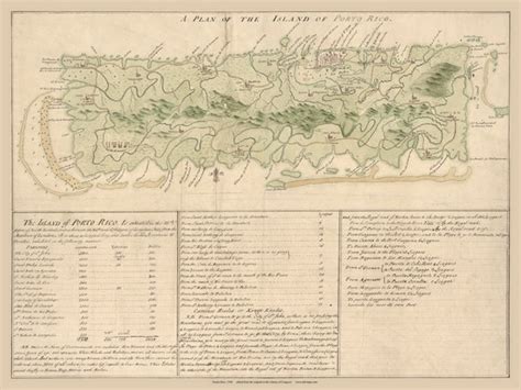 Puerto Rico 1760 Map Reprint Puerto Rico State | Etsy