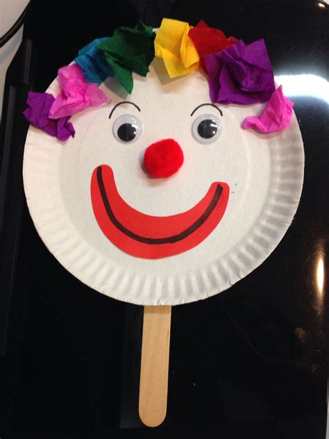 Paper plate clown | Fasching basteln, Fasching basteln ideen, Clown ...