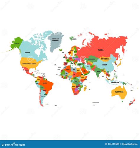 World Map With All Countries Names