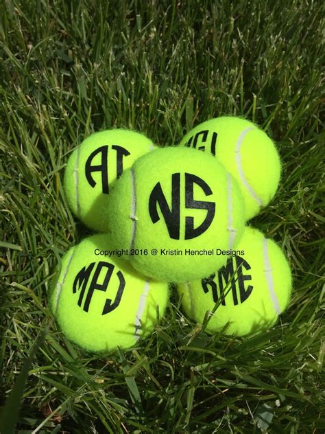 Mongrammed/Personalized Tennis Balls Set of 3