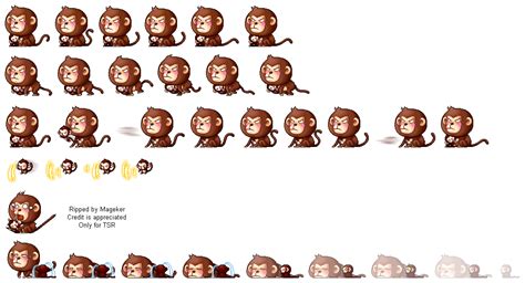 Computer - MapleStory - Mom&Baby Monkey - The Spriters Resource | Baby monkey, Mom and baby ...