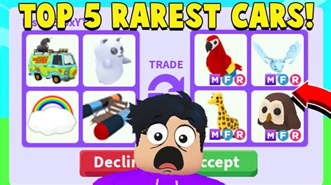 I traded the 5 RAREST CARS in Adopt Me! - YouTube