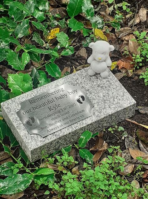 Granite Grave Marker Baby Granite Memorial Plaque Flat Grave Cemetery ...