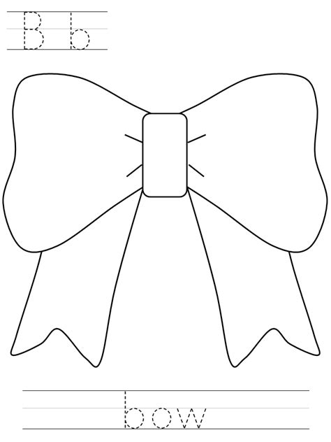 Christmas Bow Coloring Page - Coloring Home