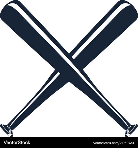 Silhouette of a baseball bats Royalty Free Vector Image