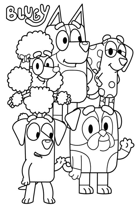 Free Bluey Coloring Pages - Bluey Coloring Pages - Coloring Pages For Kids And Adults | Cute ...