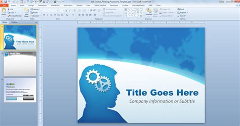 Free Creative Thinking PowerPoint Template