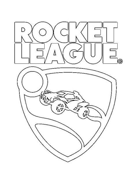 Rocket League logo Colouring page | Rocket league, Rocket league logo, Rocket league art