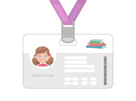 Premium Vector | School identity card, personal id card, student ...