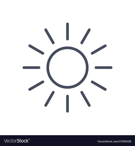 Sun icon sunny weather concept forecast climate Vector Image