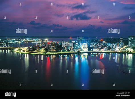 Ivory Coast - Abidjan. Night Stock Photo: 48056758 - Alamy