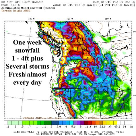 Mid-week storm event to bring fresh snow s... | Idaho Daily Snow | Snow ...