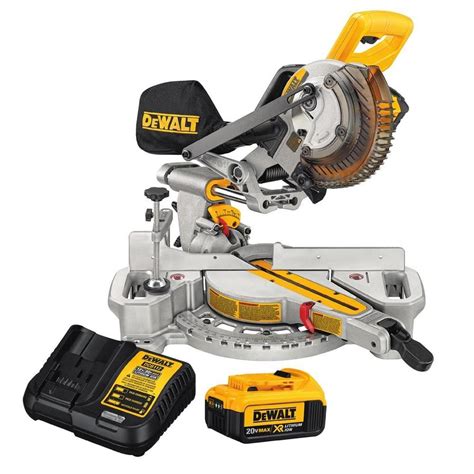 DEWALT 7-1/4-in 20-volt Max Single Bevel Sliding Compound Miter Saw at ...