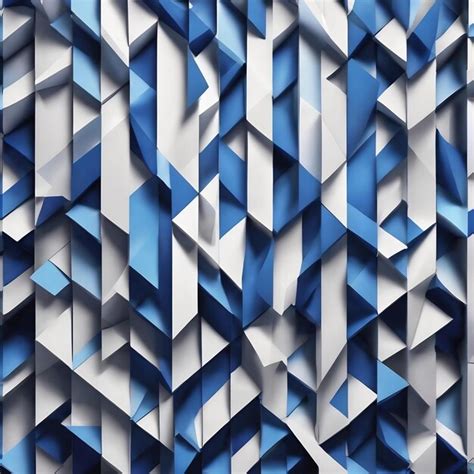 Premium AI Image | Blue and white geometric background 6