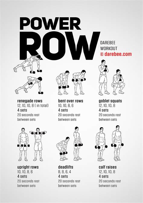 Power Row Workout | Weights workout, Weight training workouts, Dumbbell workout