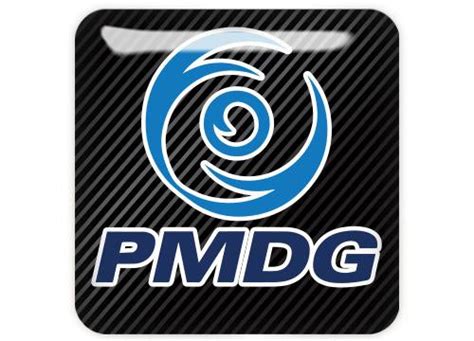 PMDG Design #2 1"x1" Chrome Effect Domed Case Badge / Sticker Logo ...