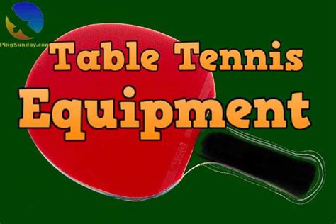 Basic Types Of Table Tennis Equipment • PingSunday