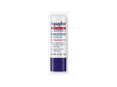 Aquaphor Lip Balm Repair Stick + Sunscreen, SPF 30, 0.17 oz/4.8 g ...