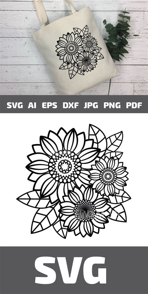 Sunflower SVG | Floral svg | Autumn Design | Fall SVG (761600 ...