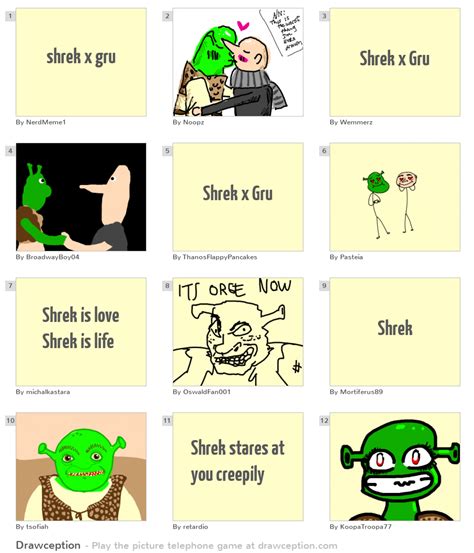 shrek x gru - Drawception