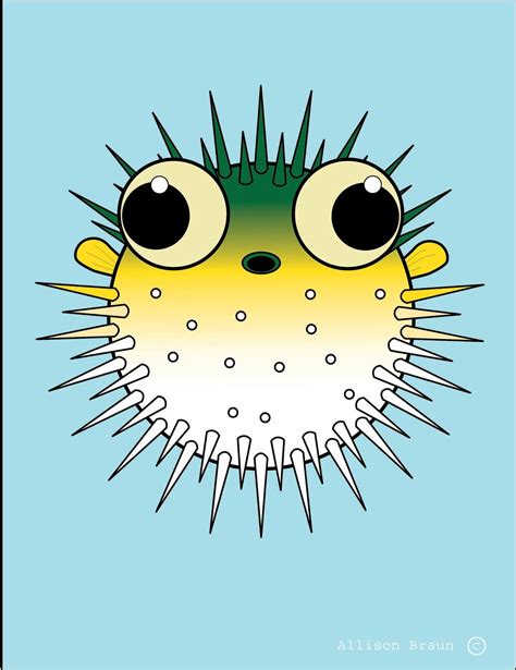 Pufferfish! | Fish clip art, Tattoo funny, Art