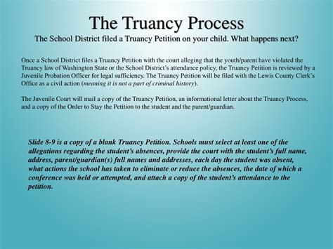 PPT - TRUANCY LEGISLATION R.C.W. 28A.225 Effective 9/l/95 PowerPoint Presentation - ID:251126